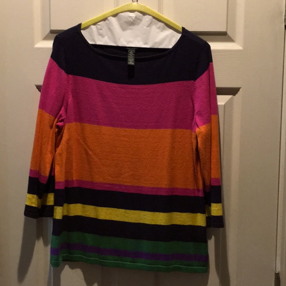 Lauren multi-color sweater size L